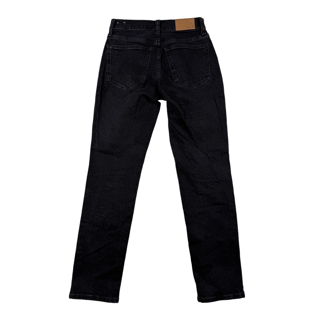 Madewell Mid-Rise Perfect Vintage Jean Lunar Black Stretch Denim Tapered 23 (25)